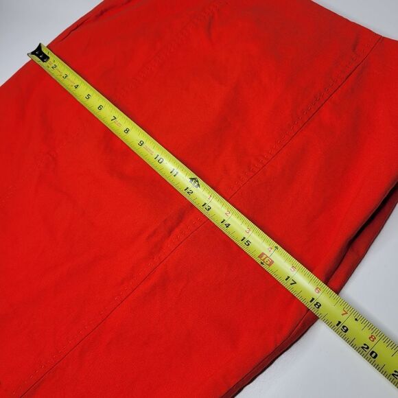 8P LOFT red orange back zip PENCIL SKIRT 8 petite - Picture 4 of 11
